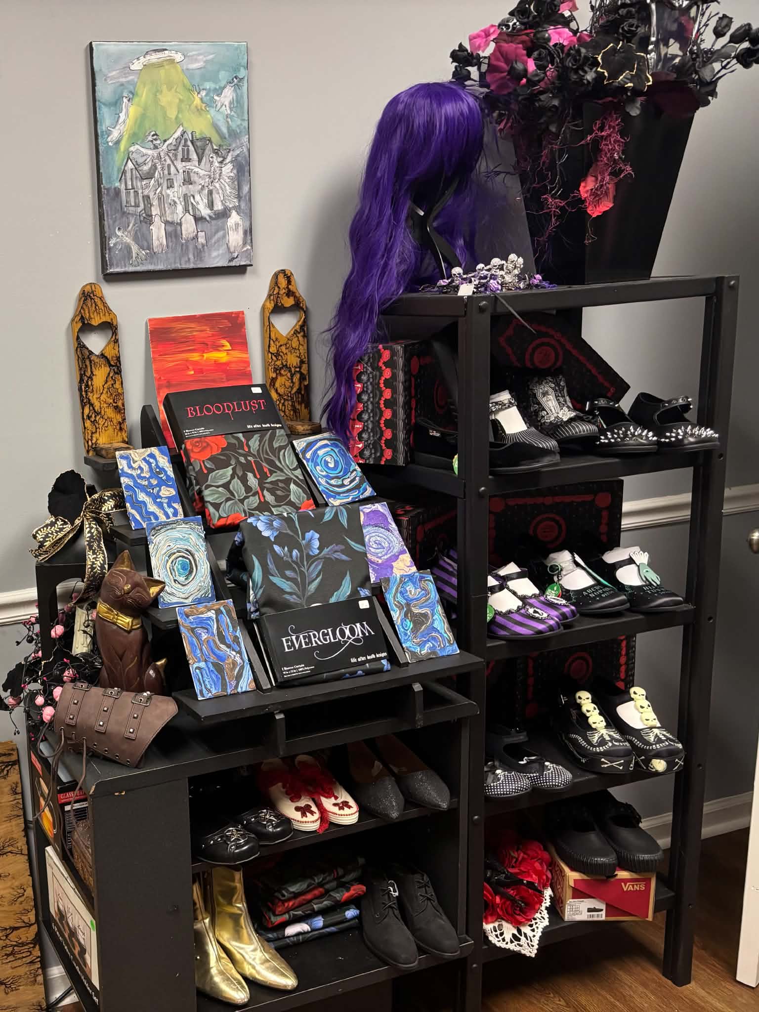 Inside the Witchy Wares room at Mystic Nook